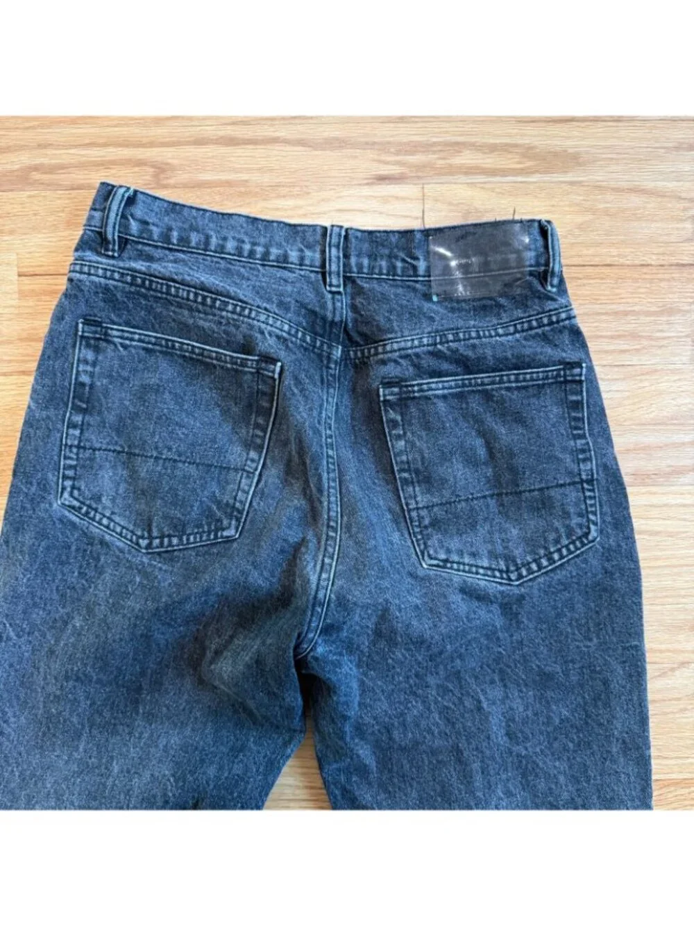Our Legacy Third Cut Jeans Relaxed Straight Leg Washed Black Denim 30/28